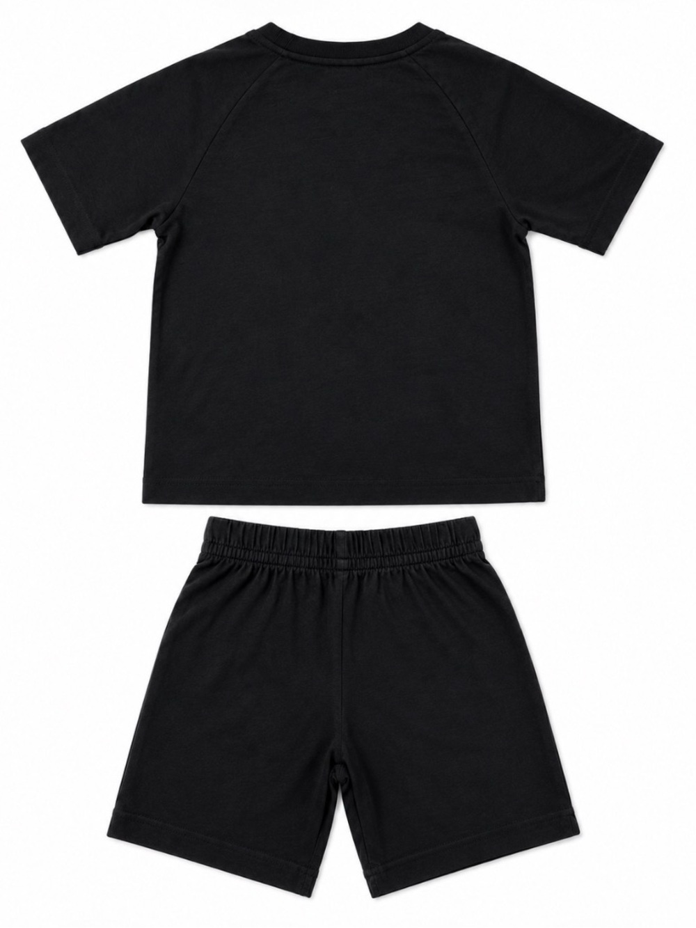 adidas Black Crewneck Tee with Trefoil Print Size 3T - Picture 2 of 3